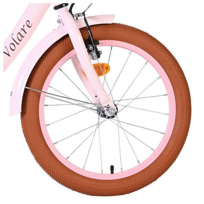 Elegantes Mädchenfahrrad 18 Zoll mit Korb und Gepäckträger (4-7 Jahre) – Rosa