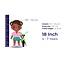 Mädchenfahrrad 18 Zoll mit Korb und Gepäckträger (4-7 Jahre) – Crème
