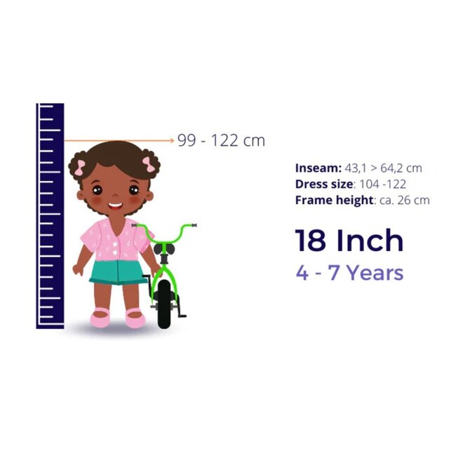 Vélo Fille de Luxe 18 pouces avec Panier et Porte-bagages (4-7 ans) – Lila