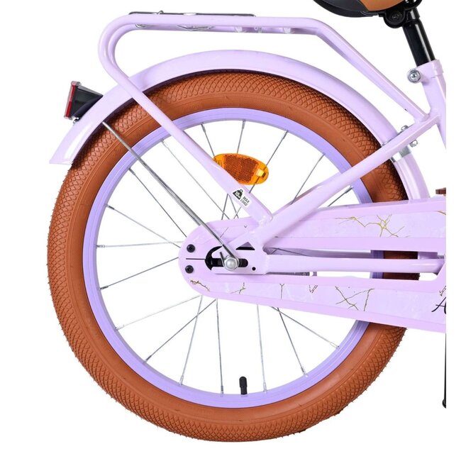 Luxus Mädchenfahrrad 18 Zoll mit Korb und Gepäckträger (4-7 Jahre) – Lila