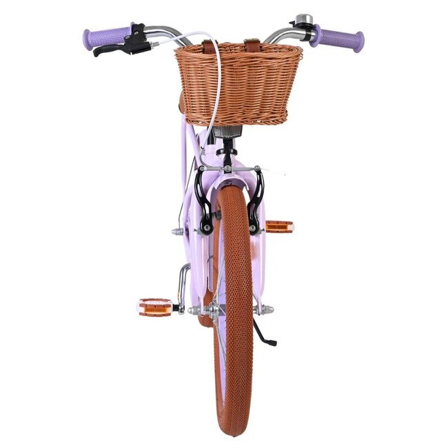 Luxus Mädchenfahrrad 18 Zoll mit Korb und Gepäckträger (4-7 Jahre) – Lila