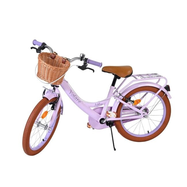 Luxe Meisjesfiets 18 inch met Mandje en Bagagedrager (4-7 jaar) – Lila