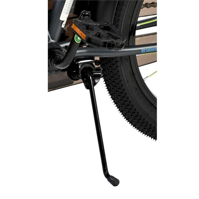 Stoere Jongensfiets 18 inch met Bagagedrager en Spatborden (4-7 jaar) – Blauw/Grijs