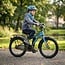 Vélo Garçon Robuste 18 pouces avec Porte-bagages et Garde-boue (4-7 ans) – Bleu/Gris