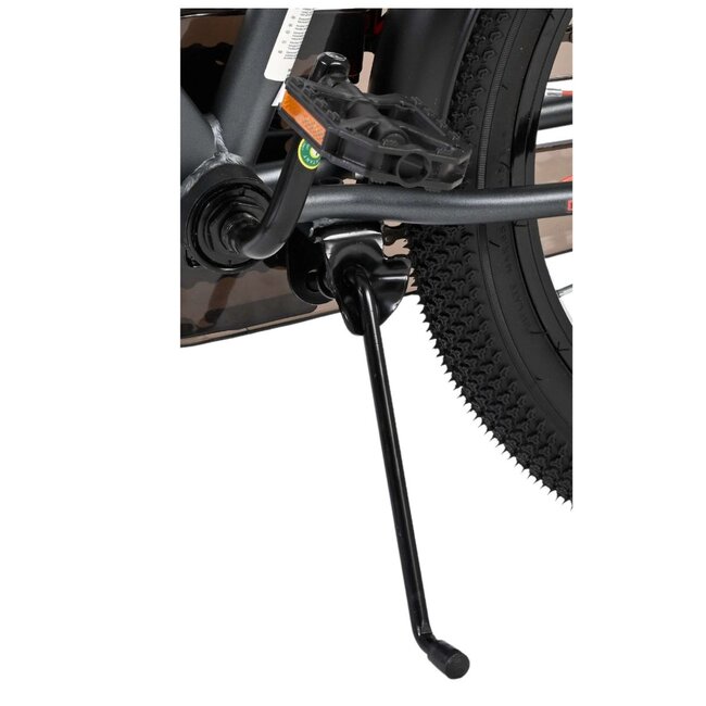 Robustes Jungenfahrrad 18 Zoll mit Gepäckträger und Schutzblechen (4-7 Jahre) – Orange/Grau