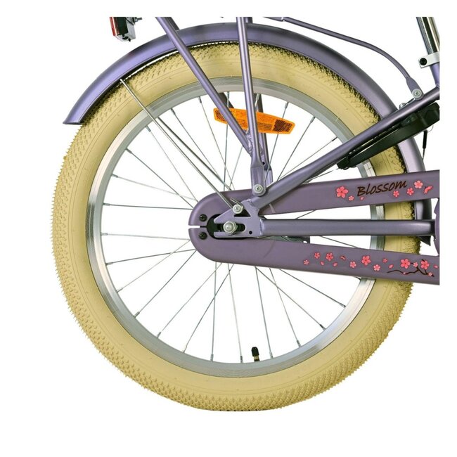 Girls Bike 20 inch with Basket, Lock and Lighting (6-8 years) – Purple