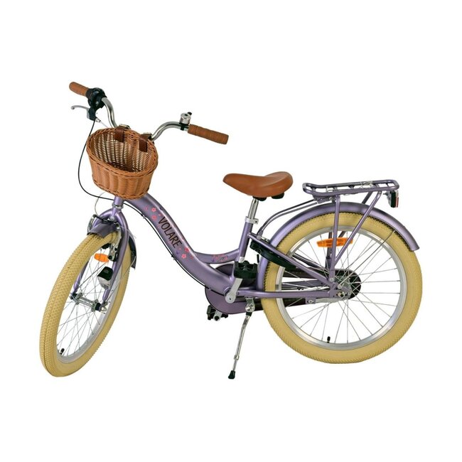Vélo Fille 20 pouces avec 3 Vitesses Nexus, Panier et Antivol (6-8 ans) – Violet