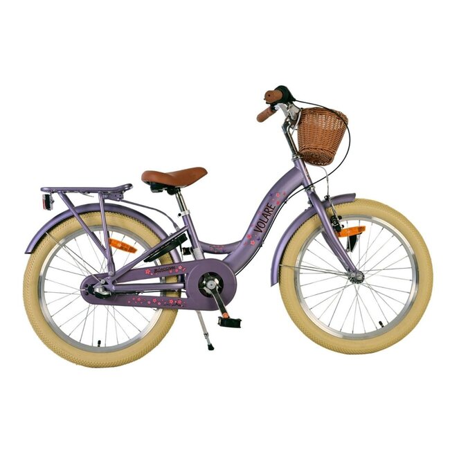 Vélo Fille 20 pouces avec 3 Vitesses Nexus, Panier et Antivol (6-8 ans) – Violet