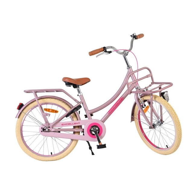 Luxury Girls Bike 20 inch with Front Carrier and Lighting (6-8 years) – Matt Pink
