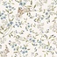 Sustainable Striped Wallpaper Meadow Friends with Bunnies and Ducks – Natural