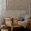 Sustainable Striped Wallpaper Meadow Friends with Bunnies and Ducks – Natural
