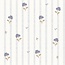 Papier Peint Durable Delicate Retro Flowers aux petites fleurs mauves – Naturel