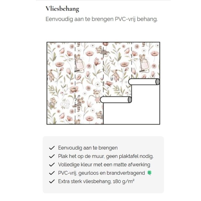 Kikki Belle Vliestapete Fröhliche Mäuse – Hochwertige Kindertapete