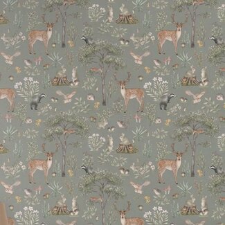 Kikki Belle Kids Wallpaper Fantastic Forest Green