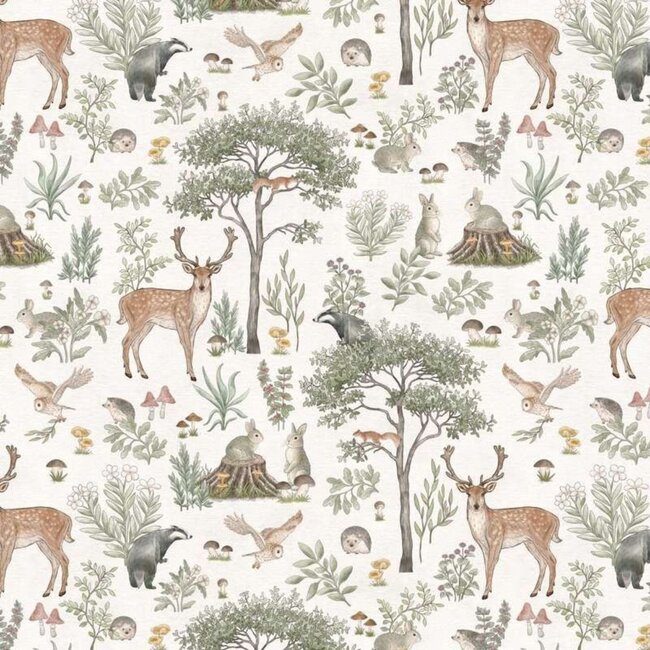 Non-woven Wallpaper Fantastic Forest White  – Luxury Kids Wallpaper