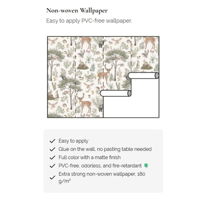 Vliesbehang Fantastic Forest White – Luxe Kinderbehang