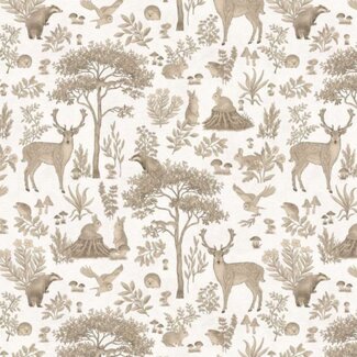 Kikki Belle Papier peint enfant Fantastic Forest | Vintage White