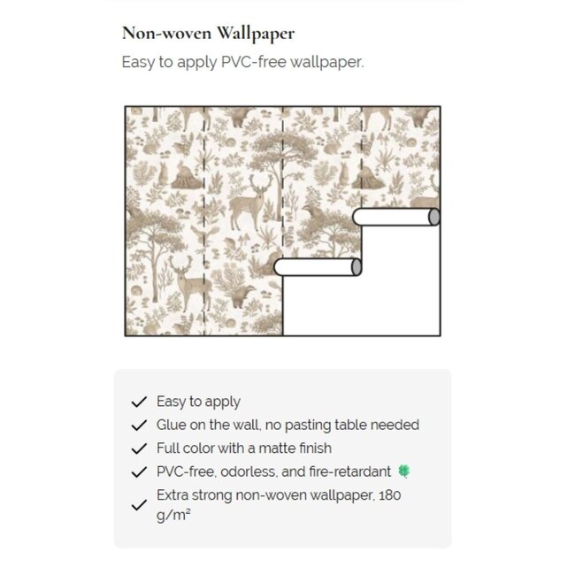 Vliesbehang Fantastic Forest Vintage White – Luxe Kinderbehang