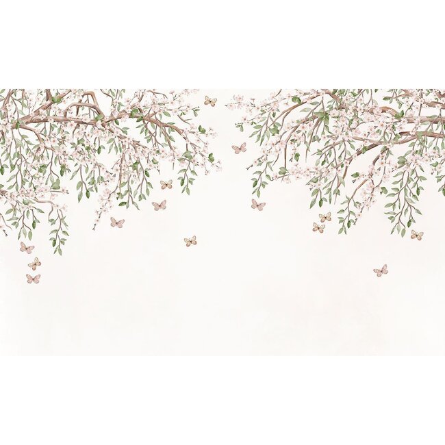 Papier peint intissé Kikki Belle Fleurs Suspendues – Papier Peint Romantique
