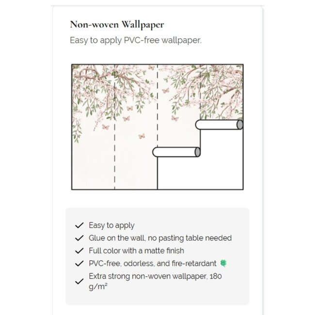 Papier peint intissé Kikki Belle Fleurs Suspendues – Papier Peint Romantique