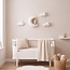 Décoration murale chambre d’enfant ensemble de nuages avec lapin sur la lune | 4 pièces