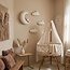 Décoration murale chambre d’enfant ensemble de nuages avec lapin sur la lune | 4 pièces