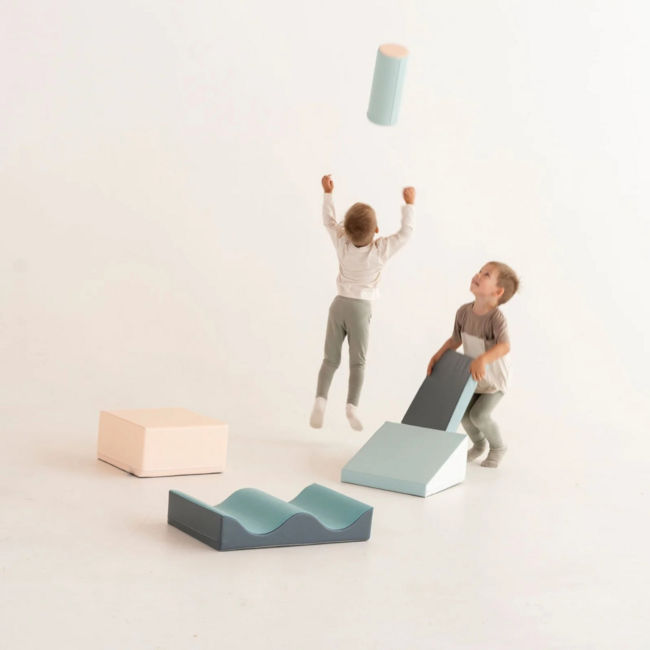 Foam Block Set Discover in Pastel Pink – soft play blocks for kids