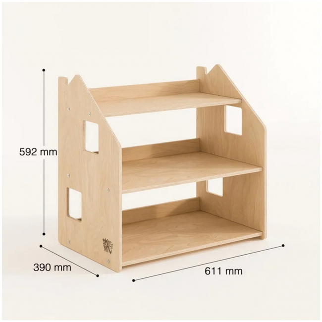 Montessori Speelgoedkast Naturel 61x39x61 cm