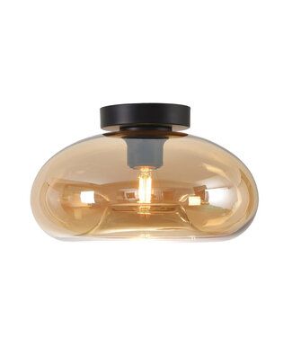 Artdelight Plafondlamp met Amber Glas - Paradise