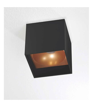 Artdelight Moderne LED Plafondlamp Zwart/Koper - Brock