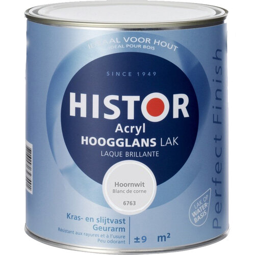 Histor Acryl Hoogglans Lak - Hoornwit Histor Acryl Hoogglans Lak - Hoornwit