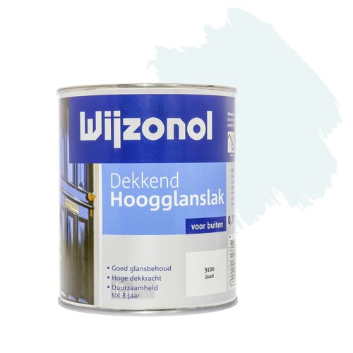 Wijzonol Dekkend Hoogglanslak 750 ml 9100 Ijswit Wijzonol Dekkend Hoogglanslak 750 ml 9100 Ijswit