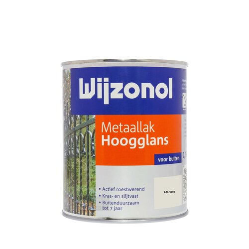 Wijzonol Metaallak Hoogglans RAL 9001 Wijzonol Metaallak Hoogglans RAL 9001