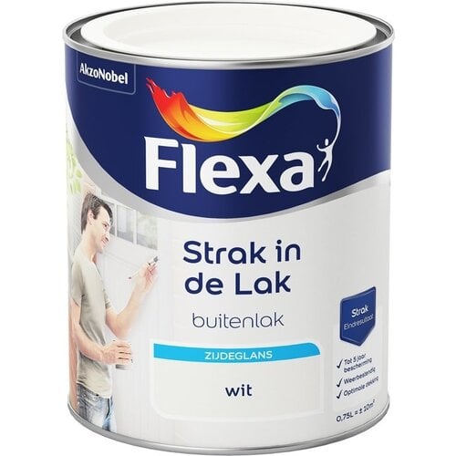 Flexa Strak in de Lak Buitenlak Zijdeglans 750 ml Wit Flexa Strak in de Lak Buitenlak Zijdeglans 750 ml Wit