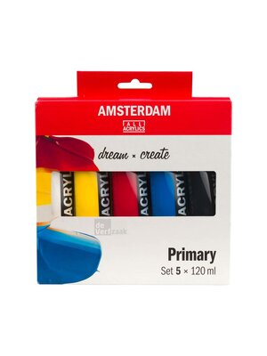 Amsterdam Acrylverf Primairset 5x120 ml