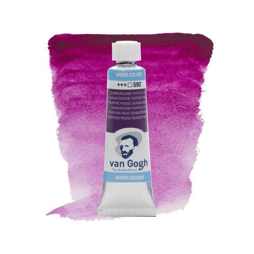 Van Gogh Van Gogh Aquarelverf Tube 10 ml Quinacridone Purper Rood Van Gogh Van Gogh Aquarelverf Tube 10 ml Quinacridone Purper Rood