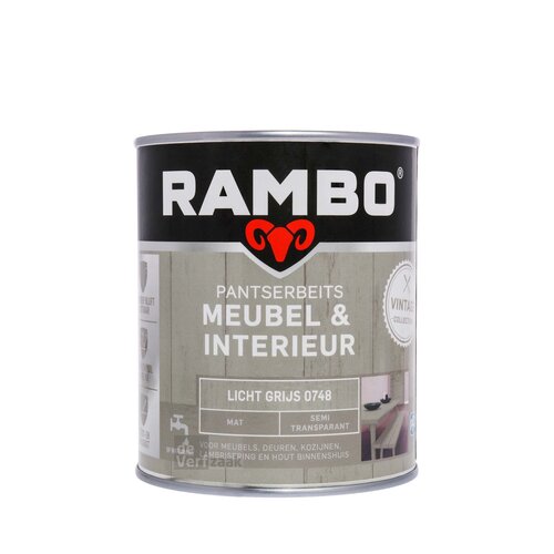 Rambo Pantserbeits Meubel & Interieur Mat 750 ml - Licht Grijs Rambo Pantserbeits Meubel & Interieur Mat 750 ml - Licht Grijs