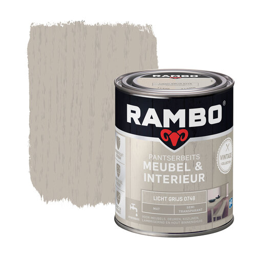 Rambo Pantserbeits Meubel & Interieur Mat 750 ml - Licht Grijs Rambo Pantserbeits Meubel & Interieur Mat 750 ml - Licht Grijs