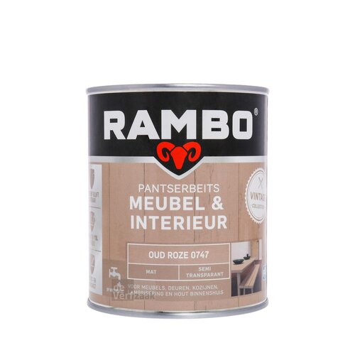 Rambo Pantserbeits Meubel & Interieur Mat 750 ml - Oud Roze Rambo Pantserbeits Meubel & Interieur Mat 750 ml - Oud Roze