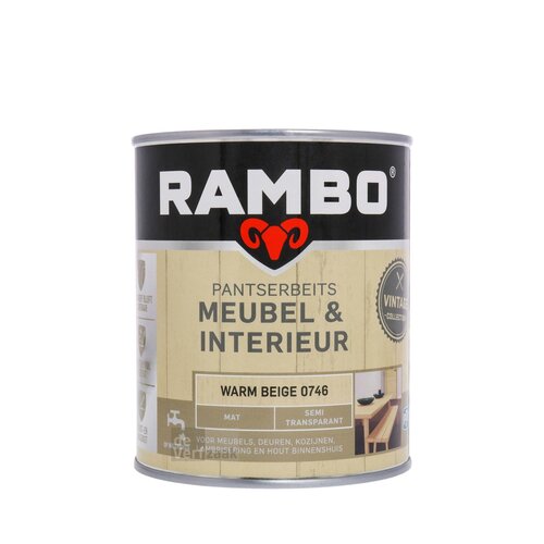 Rambo Pantserbeits Meubel & Interieur Mat 750 ml - Warm Beige Rambo Pantserbeits Meubel & Interieur Mat 750 ml - Warm Beige