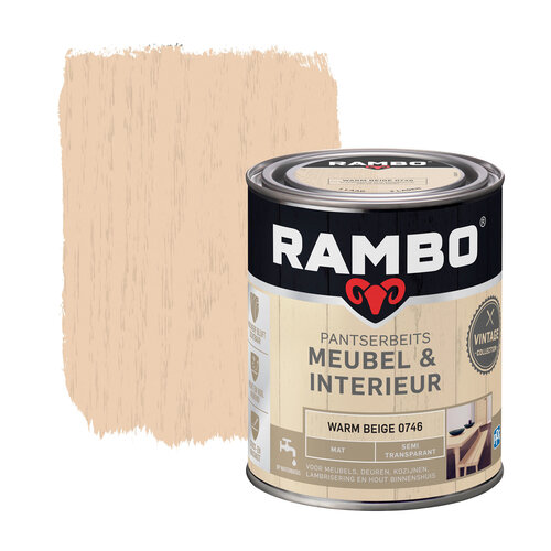 Rambo Pantserbeits Meubel & Interieur Mat 750 ml - Warm Beige Rambo Pantserbeits Meubel & Interieur Mat 750 ml - Warm Beige