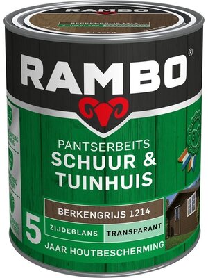Rambo Pantserbeits Schuur & Tuinhuis Zijdeglans Transparant - 750 ml Berkengrijs