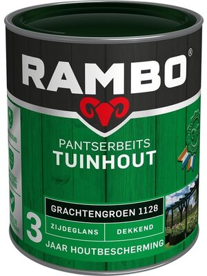 Rambo Pantserbeits Tuinhout Zijdeglans Dekkend - 750 ml Grachtengroen