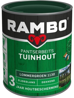 Rambo Pantserbeits Tuinhout Zijdeglans Dekkend - 750 ml Lommergroen