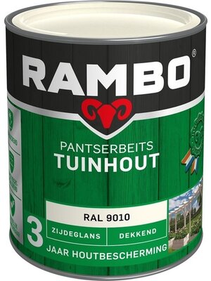 Rambo Pantserbeits Tuinhout Zijdeglans Dekkend - RAL 9010
