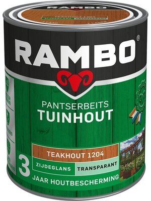 Rambo Pantserbeits Tuinhout Zijdeglans Transparant -Teakhout