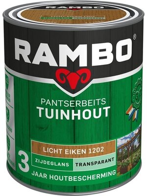 Rambo Pantserbeits Tuinhout Zijdeglans Transparant - Licht eiken