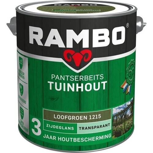 Rambo Pantserbeits Tuinhout Zijdeglans Transparant - Loofgroen