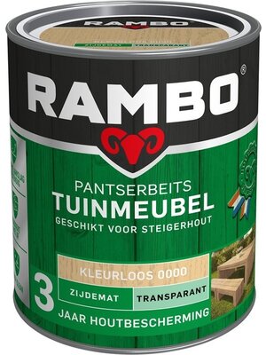 Rambo Pantserbeits Tuinmeubel Zijdemat Transparant - 750 ml Blank