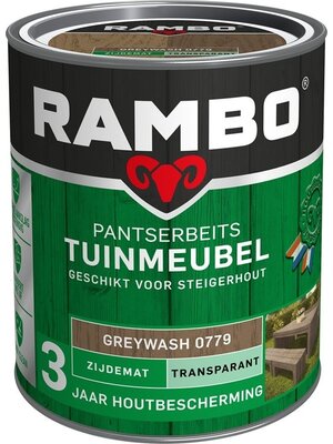 Rambo Pantserbeits Tuinmeubel Zijdemat Transparant - 750 ml Greywash